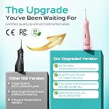 COSLUS C20 Water Flosser 300ml Tank IPX7 Rechargeable Pink view 2
