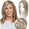 Aimeolyn Hair Toppers for Women Real Human Hair Toppers for Women No Bangs Top Hairs Extensions/Pieces for Thinning Hairs Upgrade Lace Base Premium Remy (P10/16, 14 Inch)