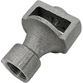 MENSI Aluminum Sand Casting Propane Natural Gas Venturi Burner 1" and 1/2" Thread for DIY Forge Project System, Torch Burner (1/2"x1/8")