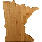Totally Bamboo Minnesota State Shaped Bamboo Serving and Cutting Board