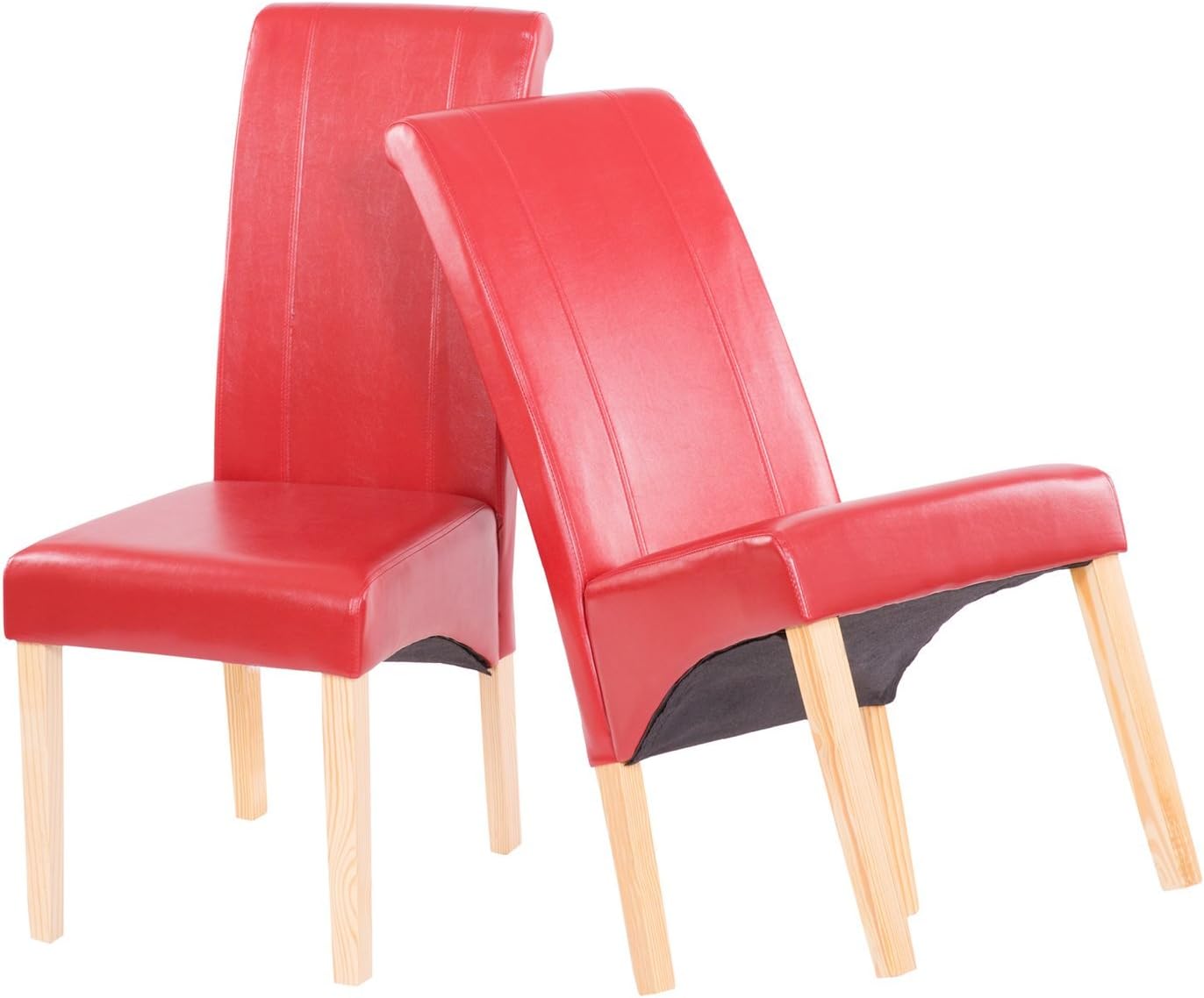 MACOShopde by MACO Möbel XXX Esszimmerstühle 2er Set rot - Hochlehner