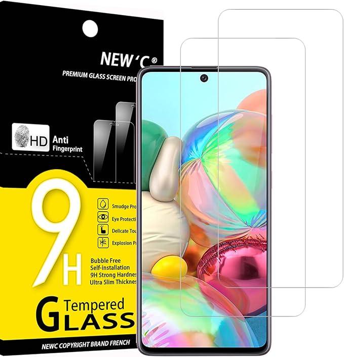 NEW'C Pack of 2, Glass Screen Protector for Samsung Amazon.co.uk
