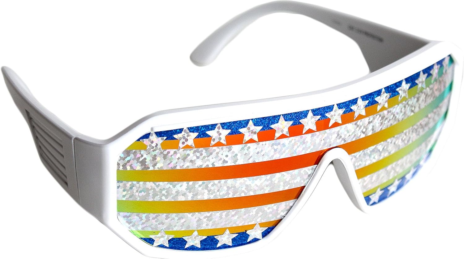 Rasslor Stars and Stripes Shield Sunglasses: Clothing