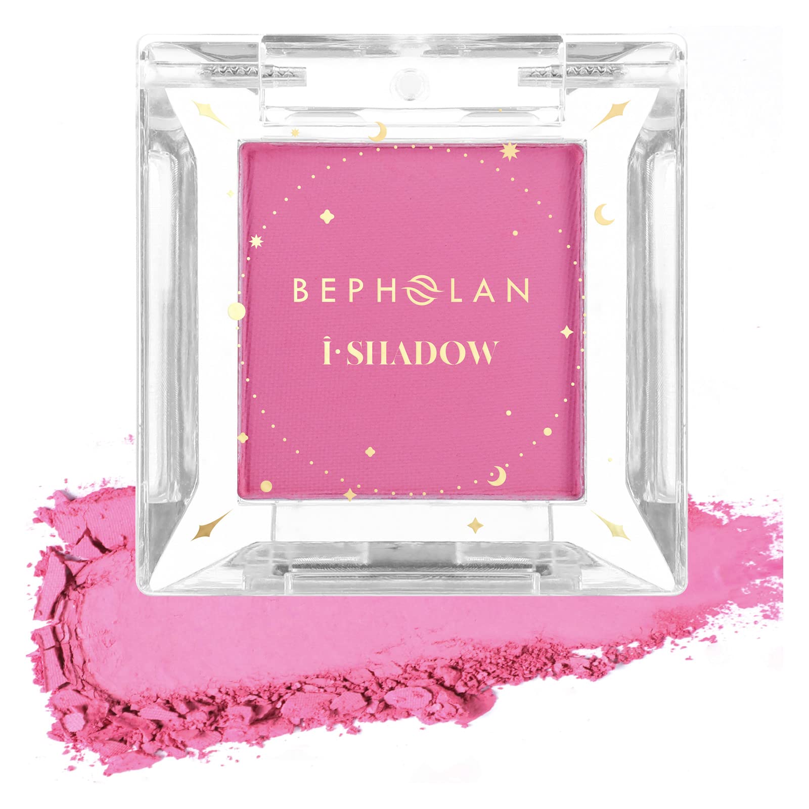 Photo 1 of BEPHOLAN Single Matte Pink Eyeshadow Palette Rose Peach Hot Pink Eye Shadow Makeup Palette Bright Pink Blush Eyeliner,Pink Baddie