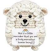 Galentines Day Gifts for Women - Little Reminder Emotional Support Crochet, Valentines Day Small Animals Cute Stuff Things for Teen Best Friend Teacher Coworker Boss Nurse