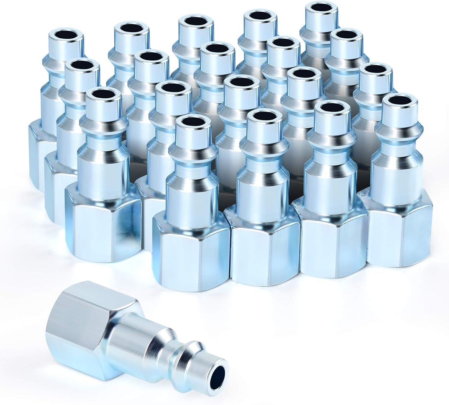 Gasher 1/4-Inch NPT Female Industrial Air Plug, Pneumatic Plugs 300PSI (20-Pack) - - 