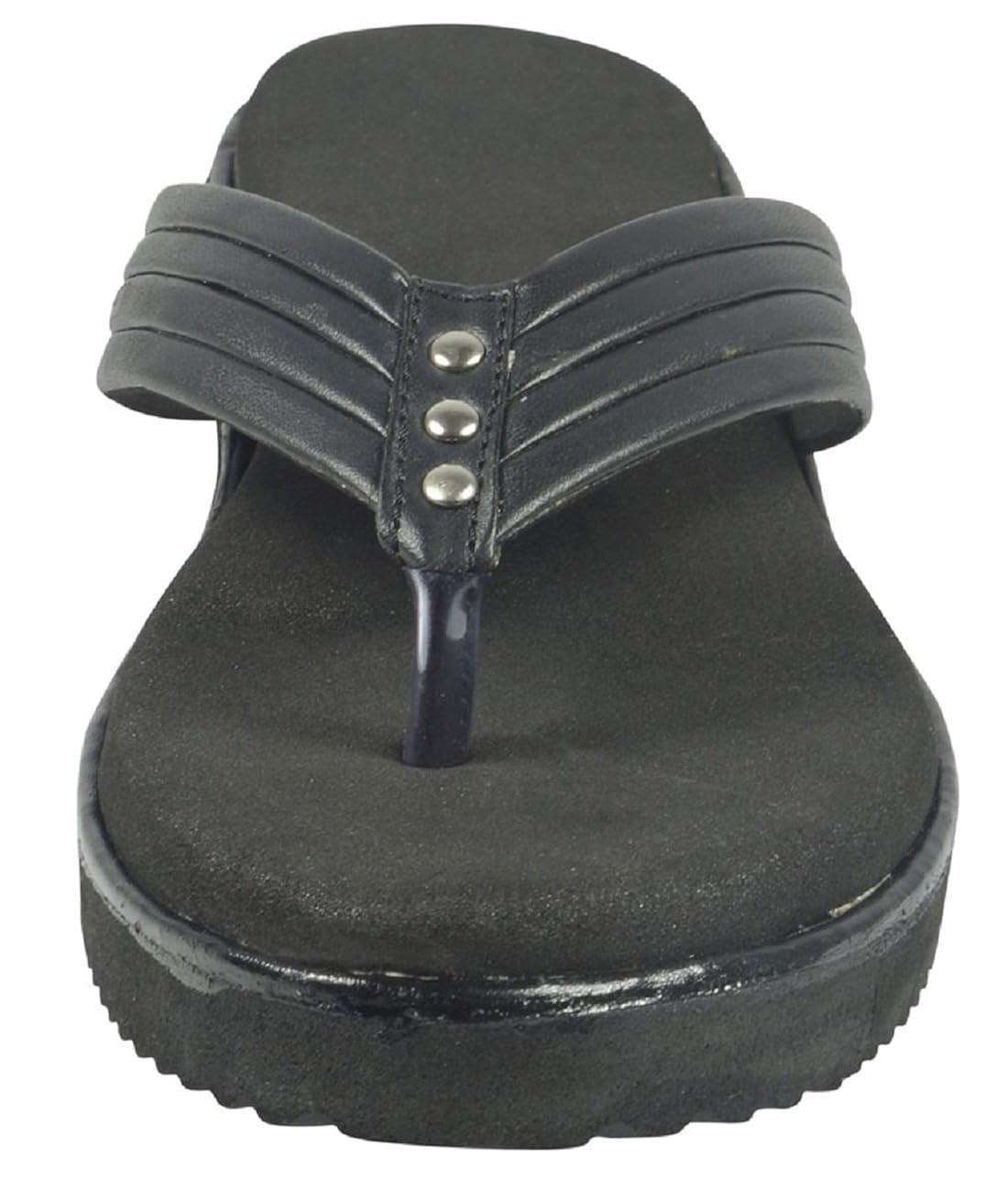 micro-soft women's rexin black slip-on - mcr-111-black