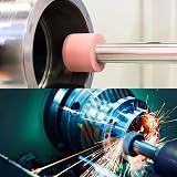 sourcing map 3 Inch 46 Grit Aluminum Oxide Grinding Wheel for Hardened Steel Red view 5