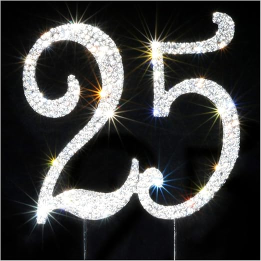 Amazon Com 25 Cake Topper Premium Bling Rhinestone Diamond Gems