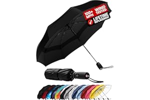 Repel Windproof Travel Umbrella - Compact & Withstands Winds up to 100MPH, Strongest Premium Auto Folding Umbrella for Rain and Sun - Durable, Light & Portable for Women & Men, Fits Backpacks & Cars