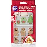 Wilton 12 Count Christmas Gingerbread Icing Decorations
