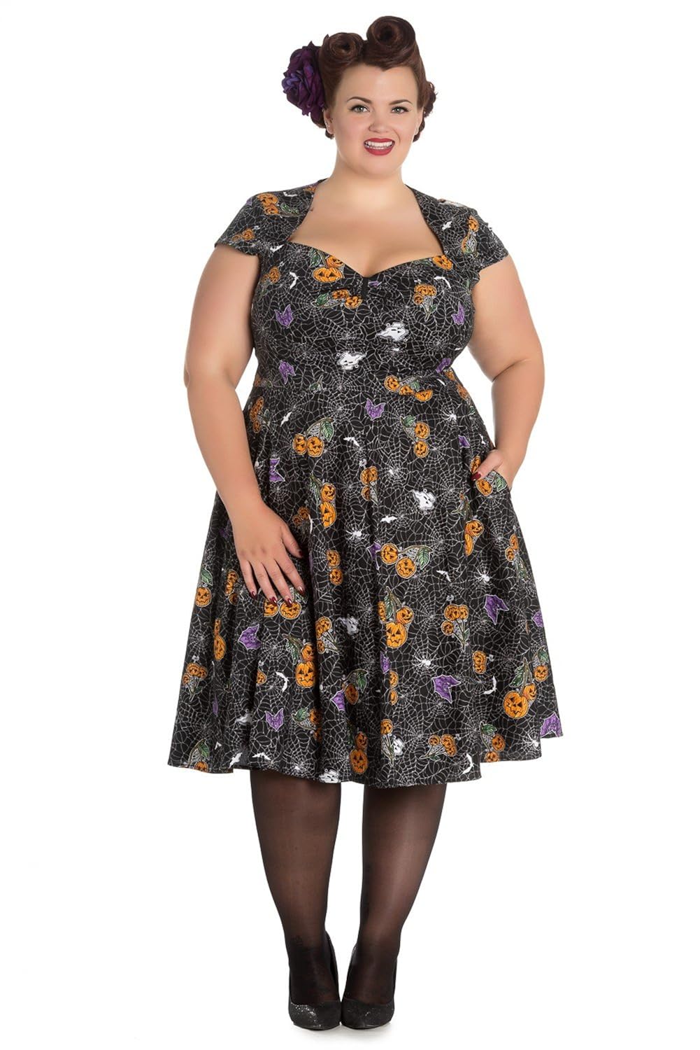 Retro Halloween Themed Clothing Skulls, Bats, Spiders, Cats