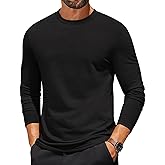 COOFANDY Mens Long Sleeve T Shirts Crew Neck Casual Basic Tee Shirt Lightweight Pullover Shirts