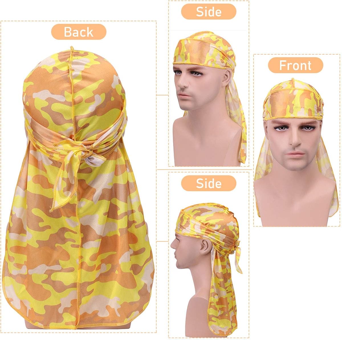 Durags for Men Women, Silky Velvet Du-rag for 360 Waves Multipack, Silky Durag 11 at  Men’s Clothing store