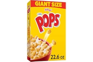 Kellogg's Corn Pops Breakfast Cereal, 8 Vitamins and Minerals, Kids Snacks, Giant Size, Original, 22.6oz Box (1 Box)
