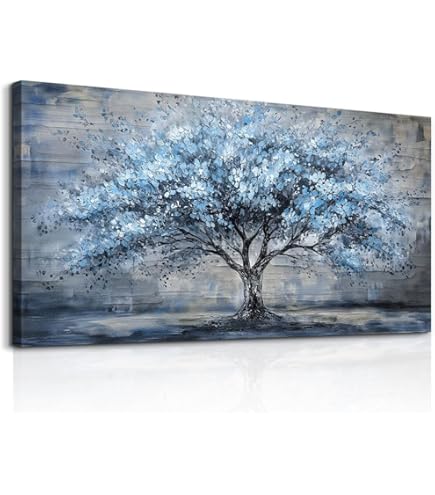 Großes Gerahmtes Leinwand-Wandbild: Blaue Strand- & Fahrrad-Landschaft, 75x150 Cm, Für Wohnzimmer, Schlafzimmer, Büro