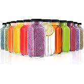 DilaBee 12-Pack Glass Juice Bottles with Lids, 8oz Glass Bottles with Lids for Juice, Smoothie, Water, Milk & Kombucha, Reusable Glass Bottles for Juicing - Bulk Glass Water Bottles with Caps BPA-Free