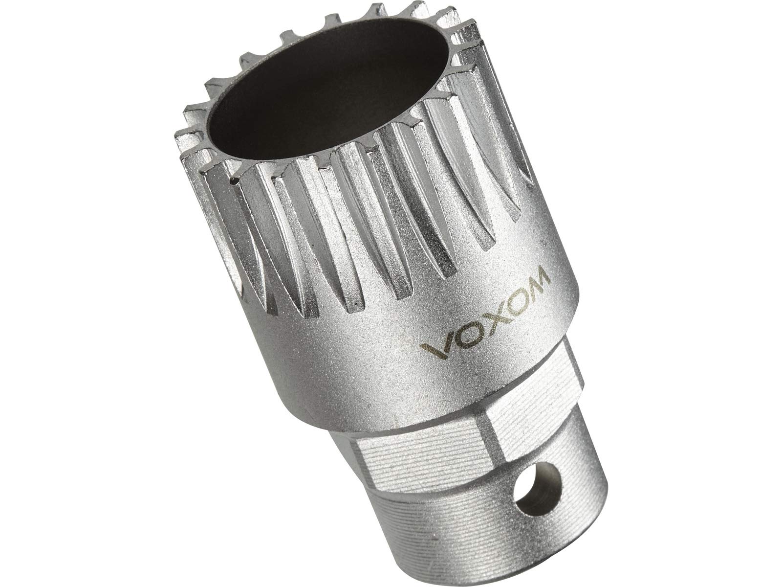 Voxom Inner Bearing Tool Attachment WKl26 Shimano Cartridge and ISIS Compatible, CNC Machled, 718000068 Tools, Silver, One Size