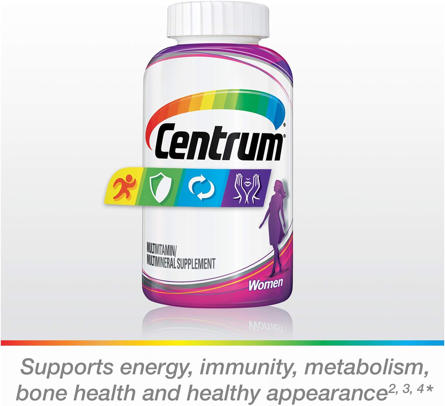 Centrum Multivitamin for Women, Multivitamin/Multimineral Supplement with Iron, Vitamins D3, B and Antioxidants - 120 Count: Health & Personal Care