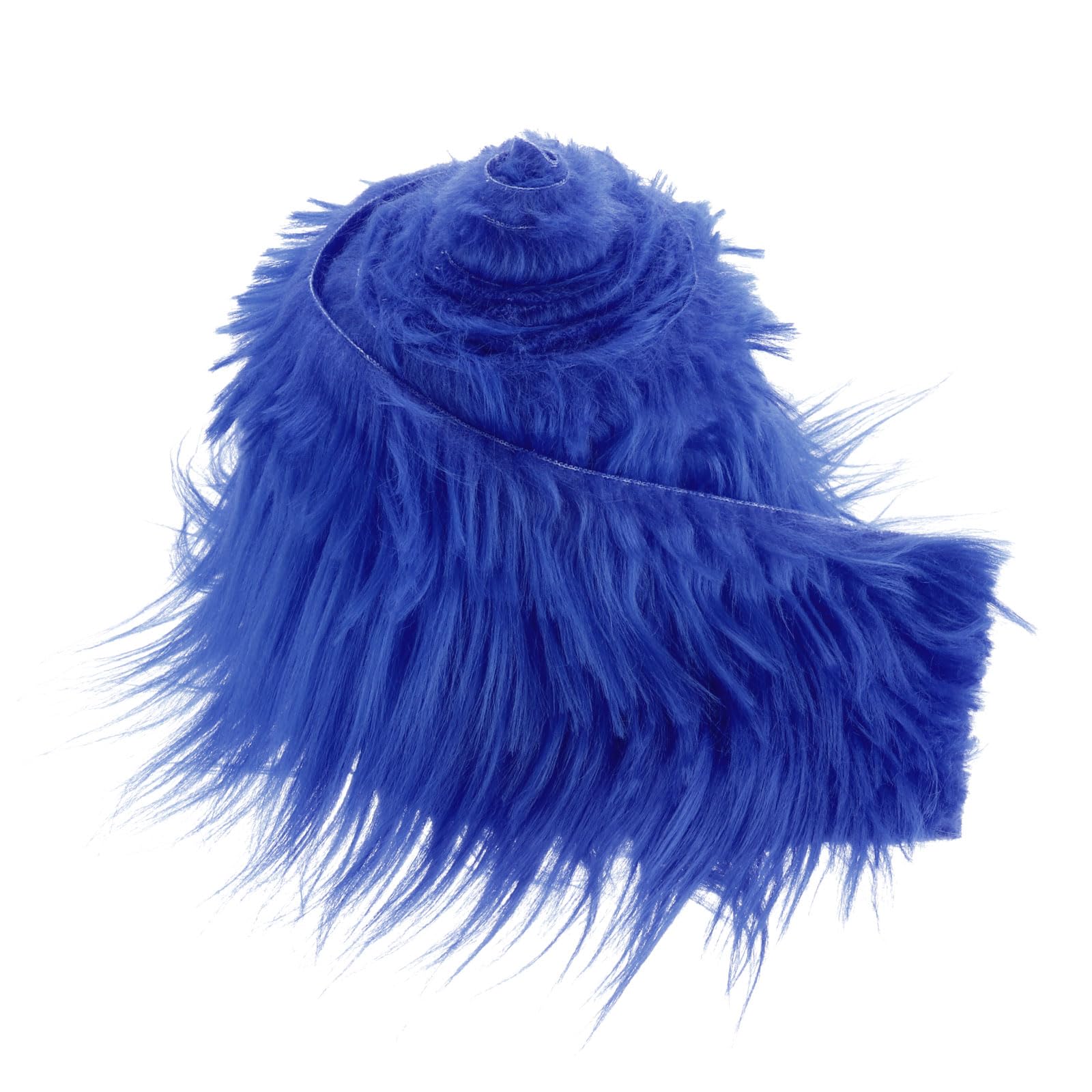 DMiotech 4"x60" Navy Blue Faux Fur Fabric for Crafts, Fluffy Faux Fur for DIY Projects, Gnomes, Animal Costumes, Cushions — image 1