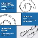 Asheyya 2Pcs Stainless Steel Gate Chain 20 Inch, Double Ended Security Chain view 4