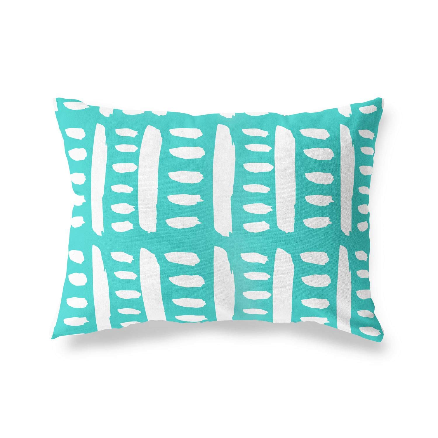 Bonamaison Decorative Cushion Cover Turquoise & White, Throw Pillow Covers, Home Decorative Pillowcases for Livingroom, Sofa, Bedroom, Size: 35x50 Cm - Designed and Manufactured in Turkey