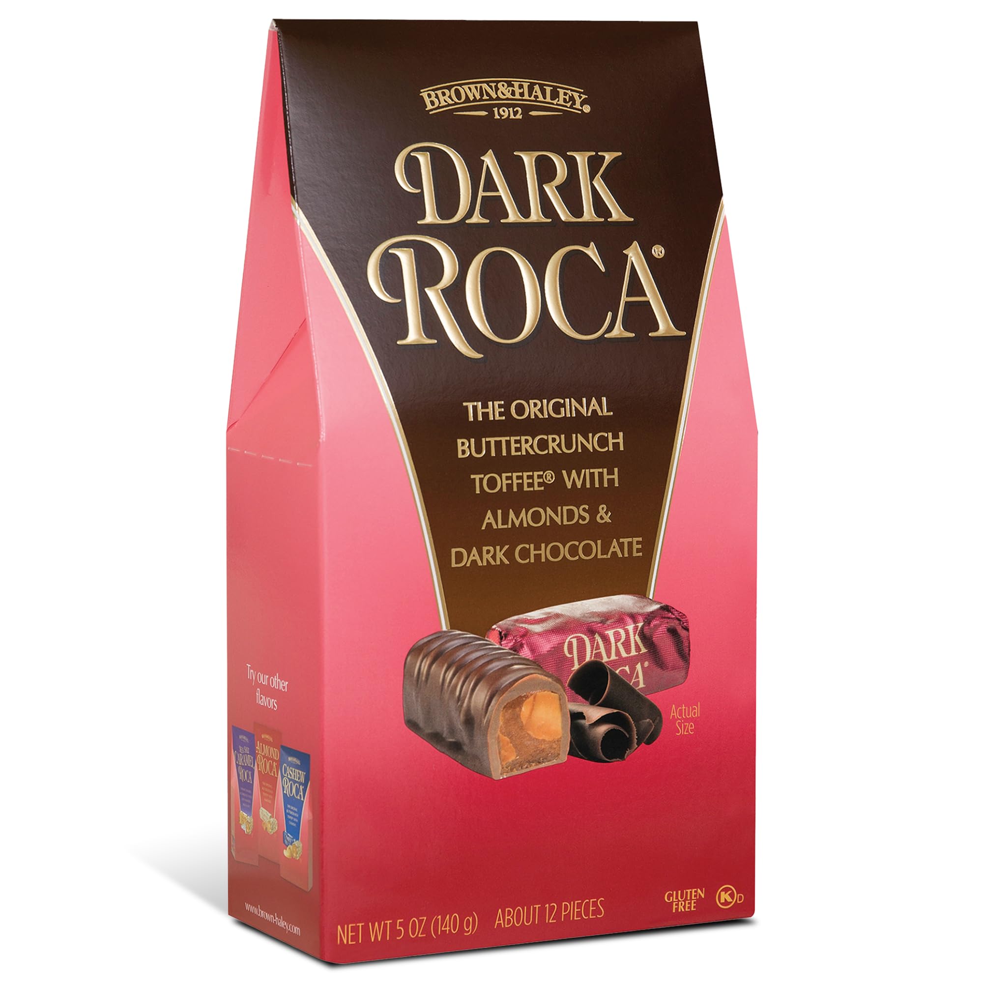 Old Choco Roca Mua Almond Roca Pack of 1-5oz Individually Wrapped Dark Chocolate Candy ...