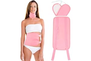 VYAJI Organic Castor Oil Pack Wrap - Reusable Castor Oil Compress Wrap Kit with Adjustable Elastic Shoulder Straps - Organic Flannel Castor - Waterproof & Oil-Proof - Machine Washable