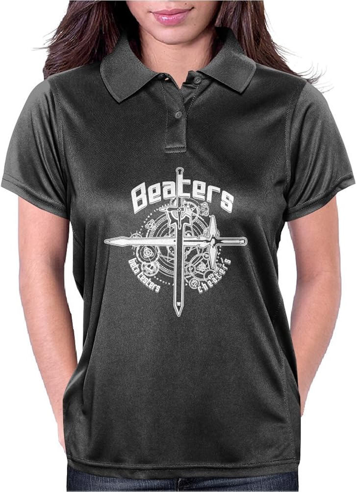 Beaters Sword Art Online Womens Polo Black / Medium Clothing