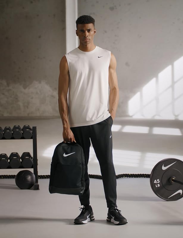 DH7709-010 Nike Brasilia 9.5 Sportrucksack Unisex Schwarz/Weiss, M, 24L, Einheitsgröße