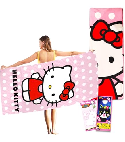 Amazon.com: Northwest Hello Kitty Pink Beach Towel 27