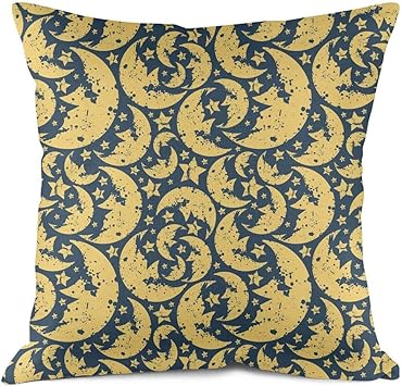 Amazon Com Nijiad Happy Halloween Moon Decorative Pillow Covers