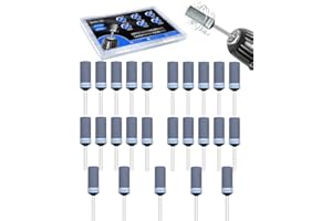 ELECHIAKAN 2000 Grit Sanding Drums for Dremel Rotary Tools Accessories, 25PCS Sanding Bits Kit for Dremel Sanding Bands with 1/8 inch Shank, Sandpaper Sticks Set for Plastic Wood Metal Grinding Polishing