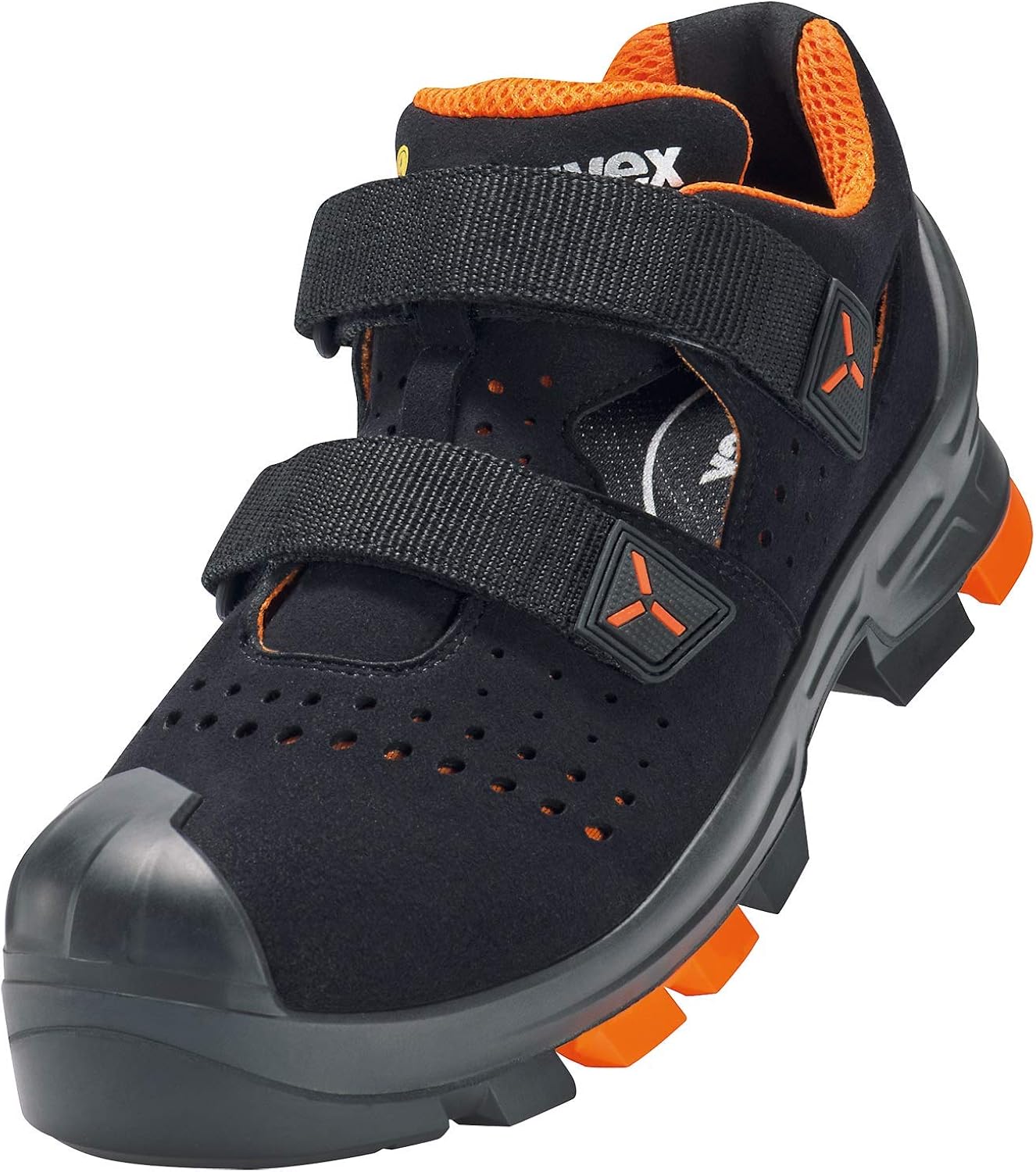 Sandal 6500/2 Black S1 P s.35 PU/PU W11, Black Orange, 35 EU