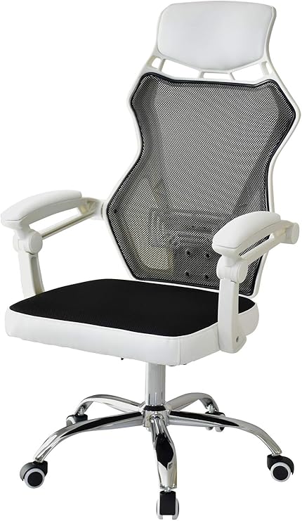 Amazon Doris オフィスチェア メッシュ リクライニング ハイバック 通気性抜群 ランバーサポート 背もたれ調整 ゲーミングチェア デスクチェア 白 ホワイト ムジーク デスクチェア 文房具 オフィス用品
