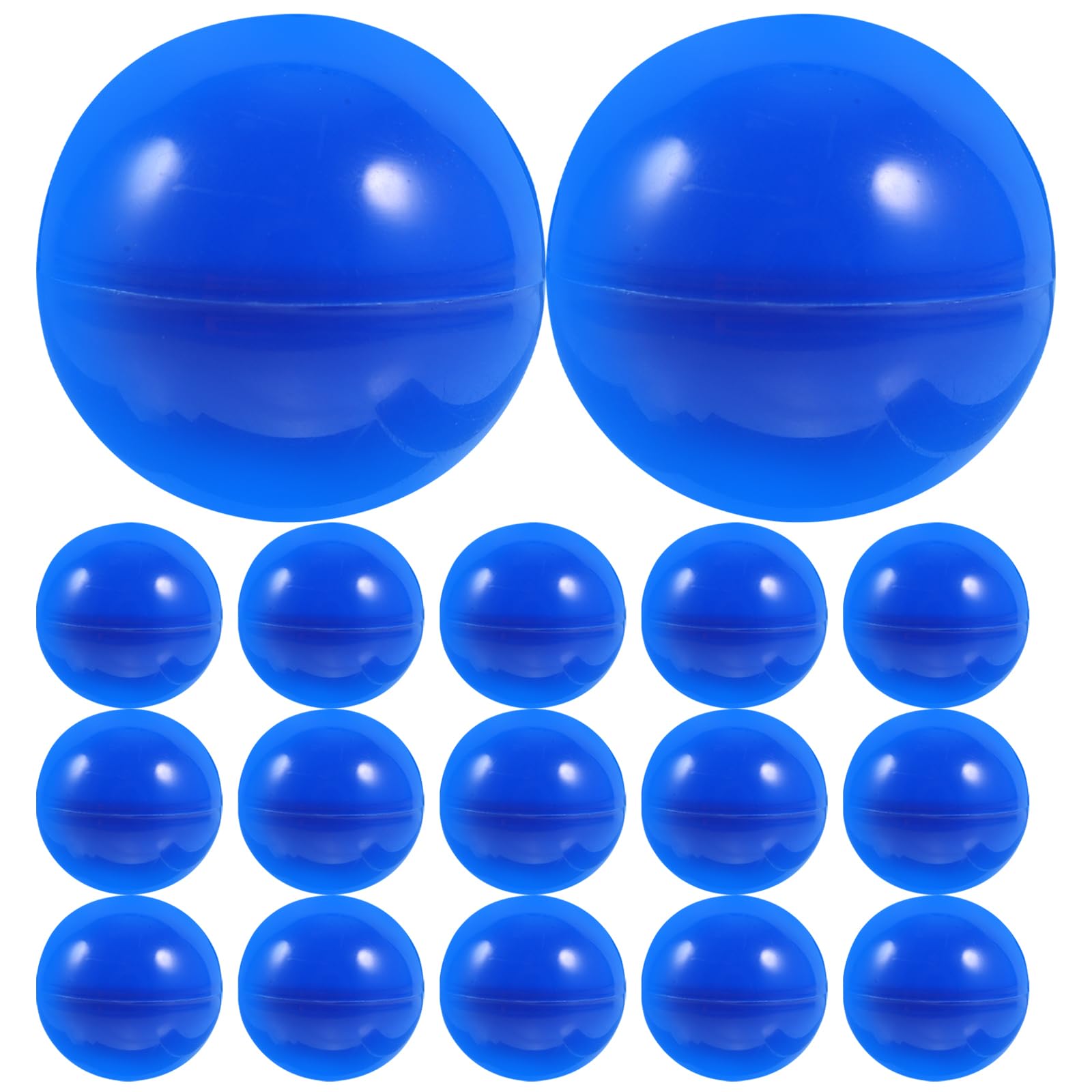 Photo 1 of Wakauto 50 Pieces Bingo Raffle Balls Round Capsules Plastic Hollow Stuffers Balls 40MM Diameter Lotto Ball Surprise for Kids Prizes Game Party (Blue)