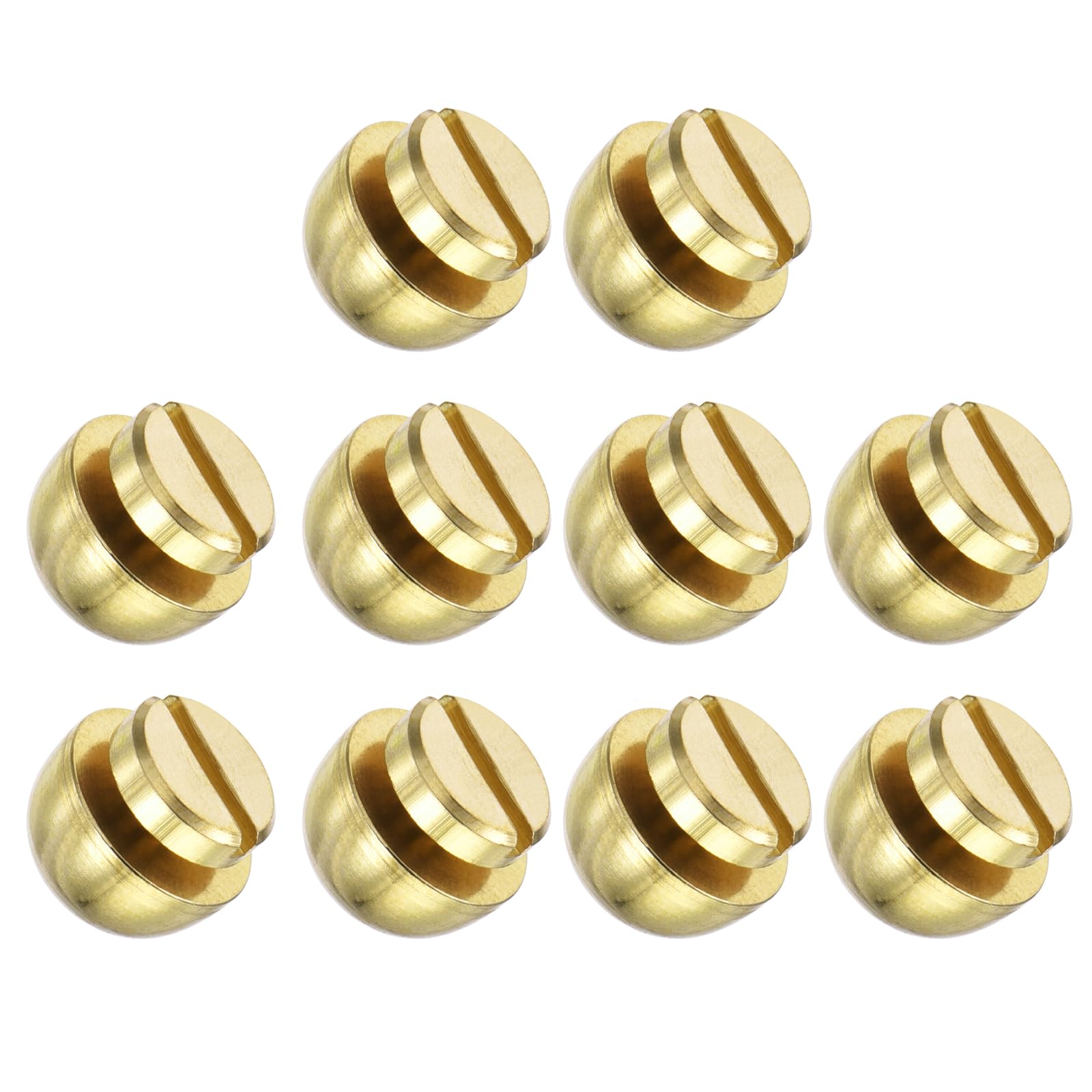 METALLIXITY Screw Back Stud Spike (10x6mm) 10pcs, Round Head Stud Rivets - for Leather Crafts Purse Bags
