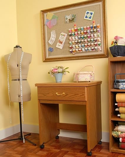 Arrow Sewing Cabinet Lucy Movable Sewing Table With Manual Lift