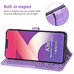 Asuwish Compatible with OPPO A3s/AX5/A5 2018 Wallet
