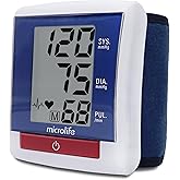 Microlife Wrist Blood Pressure Monitor, Automatic Portable Digital Blood Pressure Machine, Adjustable Cuff Fits Most &ndash; 5.3" - 7.7", Pulse Reading/Irregular Heartbeat Detector, Includes Carrying Case