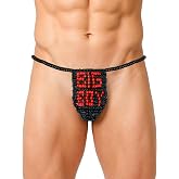 sugar tease Candy Posing Pouch Panties Funny Underwear for Men One Size Fits Most Reinforced String Design (Black/Big Boy)