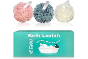 Amazerbst loofah,loofah Sponge for Women and Men,Pack of 3