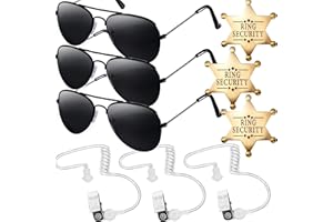 YOTNUS Ring Bearer Gifts: Security Wedding Sun Glasses, Badge and EarPiece Cosplay for Proposal