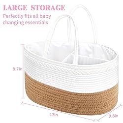ABenkle X-Large Diaper Caddy Organizer, Boho Rustic