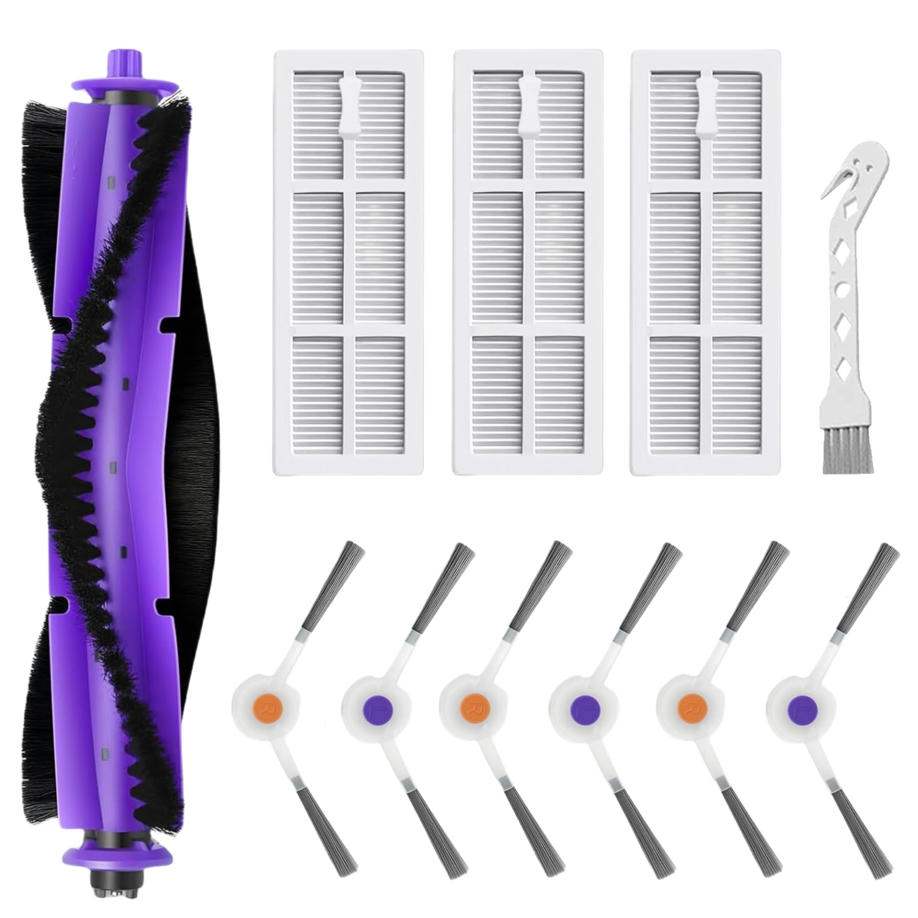 Photo 1 of Replacement Kit Compatible with Narwal Freo Robot Vacuum | 1 Roller Brush, 3 HEPA Filters, 6 Side Brushes | Durable Accessories for Enhanced Cleaning Performance