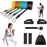 Portzon Resistance Band Set, Workout Bands, Exercise Bands Door Anchor Handle Resistance Training, Convenient, Durable, Exerc