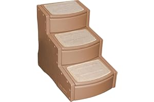 Pet Gear Easy Step III Pet Stairs, 3-step/for cats and dogs up to 150-pounds, Large, Cocoa