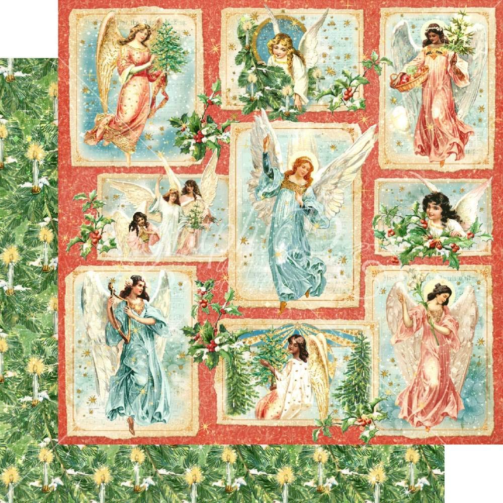 Graphic 45 GR4501905 Radiant Beams Pattern Paper, 12 inch x 12 inch, 5 Pieces