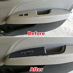 ruihe 4pc Carbon Fiber Color Automobile Door Window