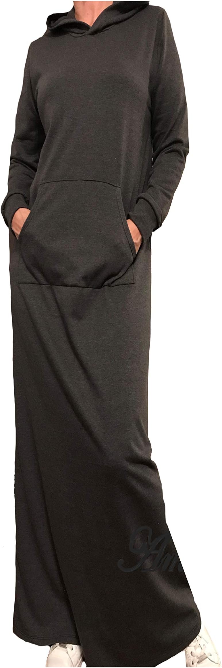 AMAL Muslim Maxi Dress Sport Dresses Long Sleeves Demi-Season Islamic Hijab Knitwear Abaya USA